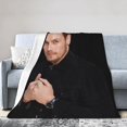 thumbnail image 1 of Sam Heughan Blanket Soft Flannel Fleece Throw Blanket Pattern Warm Plush Blankets 60"x50", 1 of 6