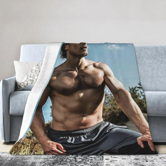 Sam Heughan Blanket Soft Warm Fleece Blanket for Sofa Office Car Camping Yoga Travel Throw Blankets 50"X40"