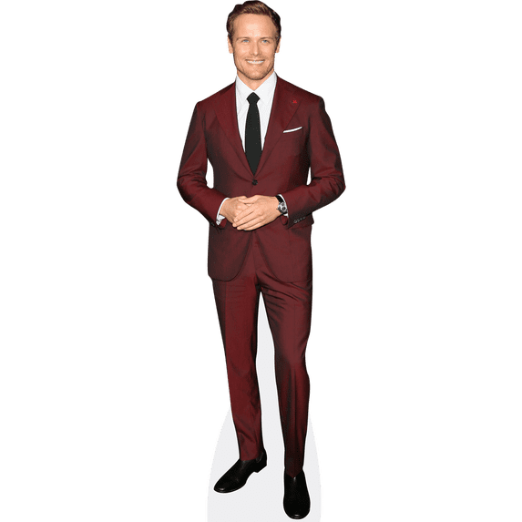 Sam Heughan (Costume Burgundy) Silhouette En Carton Taille Mini - Découpe Celebrity Cutouts