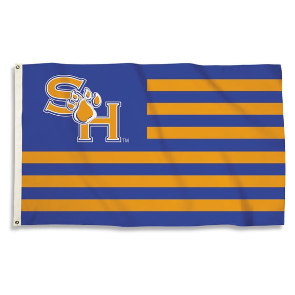 BSI PRODUCTS, INC. - Sam Houston State Bearkats 3x5 Flag with Heavy-Duty Brass Grommets - SHSU Football, Basketball and Baseball Pride - Durable for Indoor and Outdoor Use - Great Fan Gift - Stripes