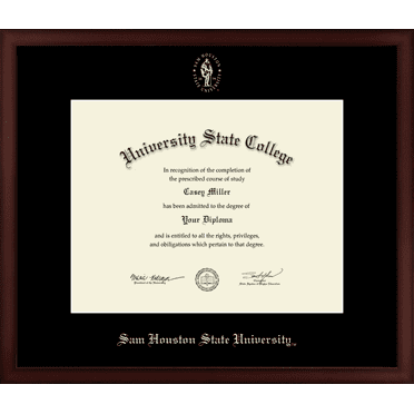 Sam Houston State University Diploma Frame, Document Size 14" x 11"