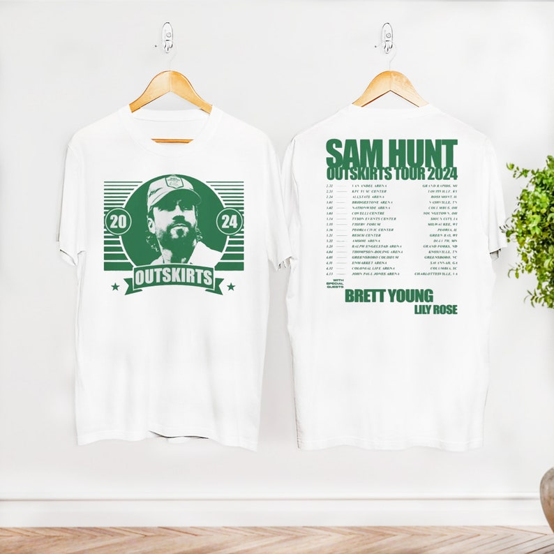 Sam Hunt Concert Merch, Sam Hunt 2024 Outskirts Tour TShirt, Sam Hunt