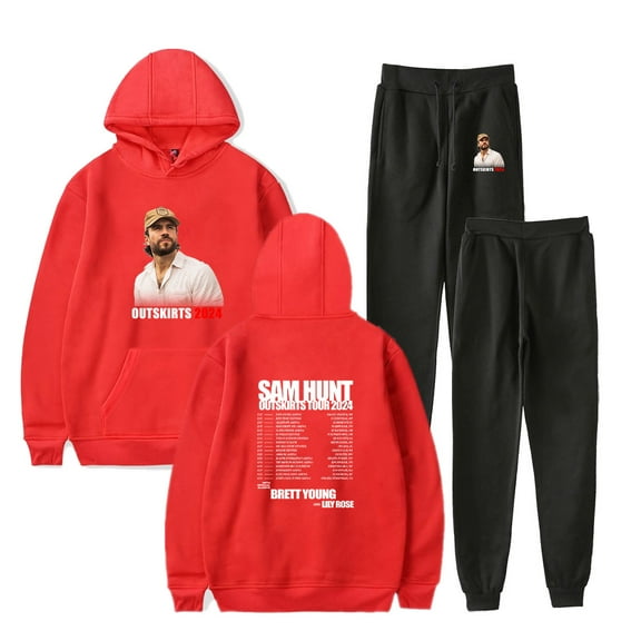 Sam Hunt Outskirts Tour 2024 Hoodie Suit Man/Woman Hip Hop Two Piece Suit