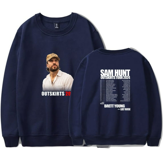 Sam Hunt Outskirts Tour 2024 Sweatshirt Long-Sleeved Man/Woman Pullover