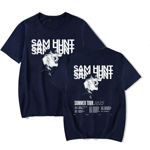 Sam Hunt Tour 2025 Merch T-shirt summer popular printed pure cotton short sleeved unisex fashion street wear