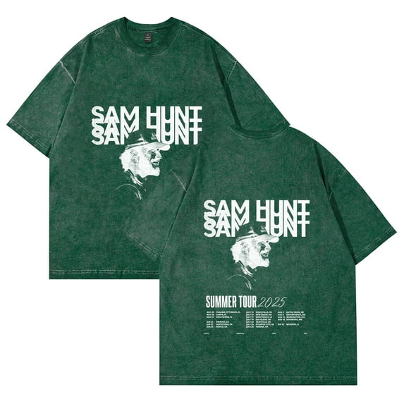 Sam Hunt Tour 2025 T-Shirt Cotton Vintage Wash Tee For Women/Men Short Sleeve Tshirt Streetwear