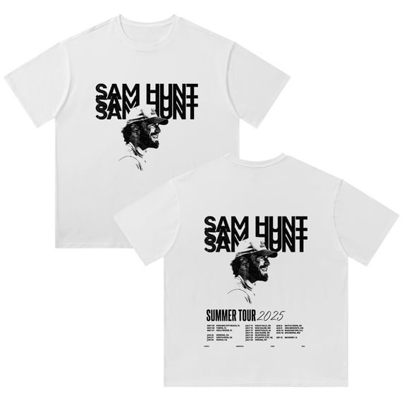 Sam Hunt Tour 2025 T-Shirt Cotton Vintage Wash Tee For Women/Men Short Sleeve Tshirt Streetwear