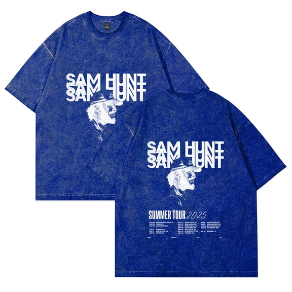 Sam Hunt Tour 2025 T-Shirt Cotton Vintage Wash Tee For Women/Men Short Sleeve Tshirt Streetwear