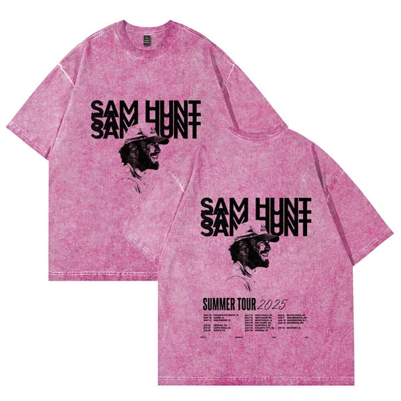 Sam Hunt Tour 2025 T-Shirt Cotton Vintage Wash Tee For Women/Men Short Sleeve Tshirt Streetwear