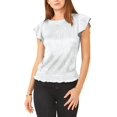 thumbnail image 1 of Sam & Jess Women's Metallic Flutter Sleeve Smocked Hem Top Gray Size Petite, 1 of 3