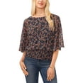 thumbnail image 1 of Sam & Jess Womens Smocked Waist Butterfly Sleeve Blouse, 1 of 2