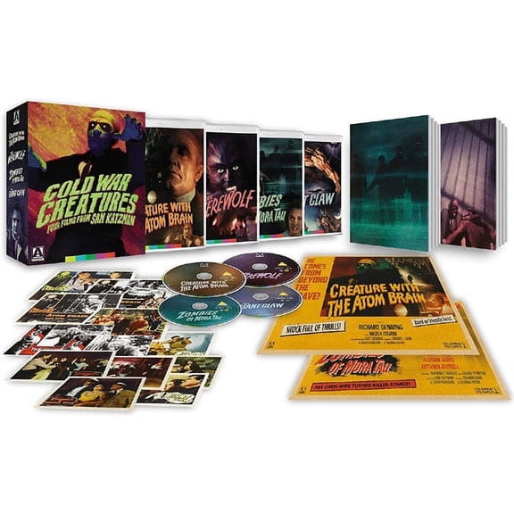 Sam Katzman's Films: Cold War Creatures - 4-Disc Box Set ( Creature with the Atom Brain / The Werewolf / Zombies of Mora Tau / The Giant Claw ) [ Blu-Ray, Reg.A/B/C Import - United Kingdom ]