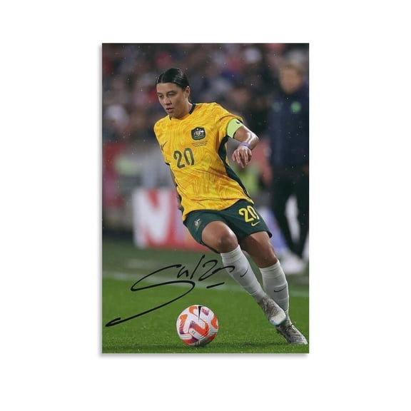 Sam Kerr Signed Poster Poster Cool Artworks Painting Wall Art Canvas Prints Hanging Picture Home Decor Posters Gift 12x18inch(30x45cm)