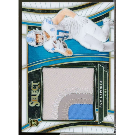Sam LaPorta /75 Card 2023 Select Rookie Swatches Prizm White #22