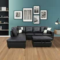 Sam Left Hand Sectional Sofa Set with ottoman