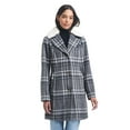 thumbnail image 1 of Sam & Libby Ladies Long Sleeve Faux Wool Plaid Coat, 1 of 7