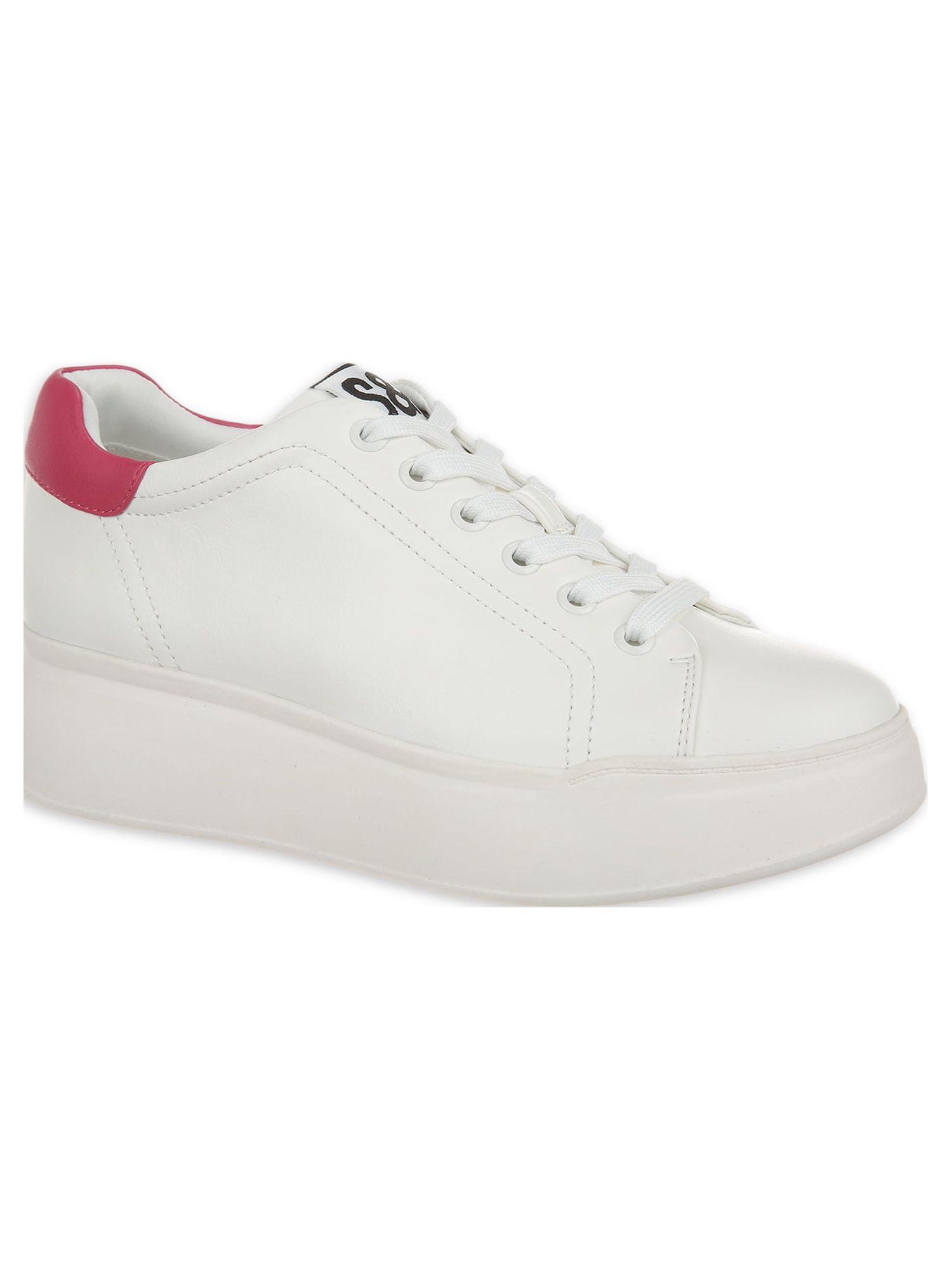 Sam & Libby Women's Jodie Platform Lace Up Sneakers, Closed Toe White, Size 6
