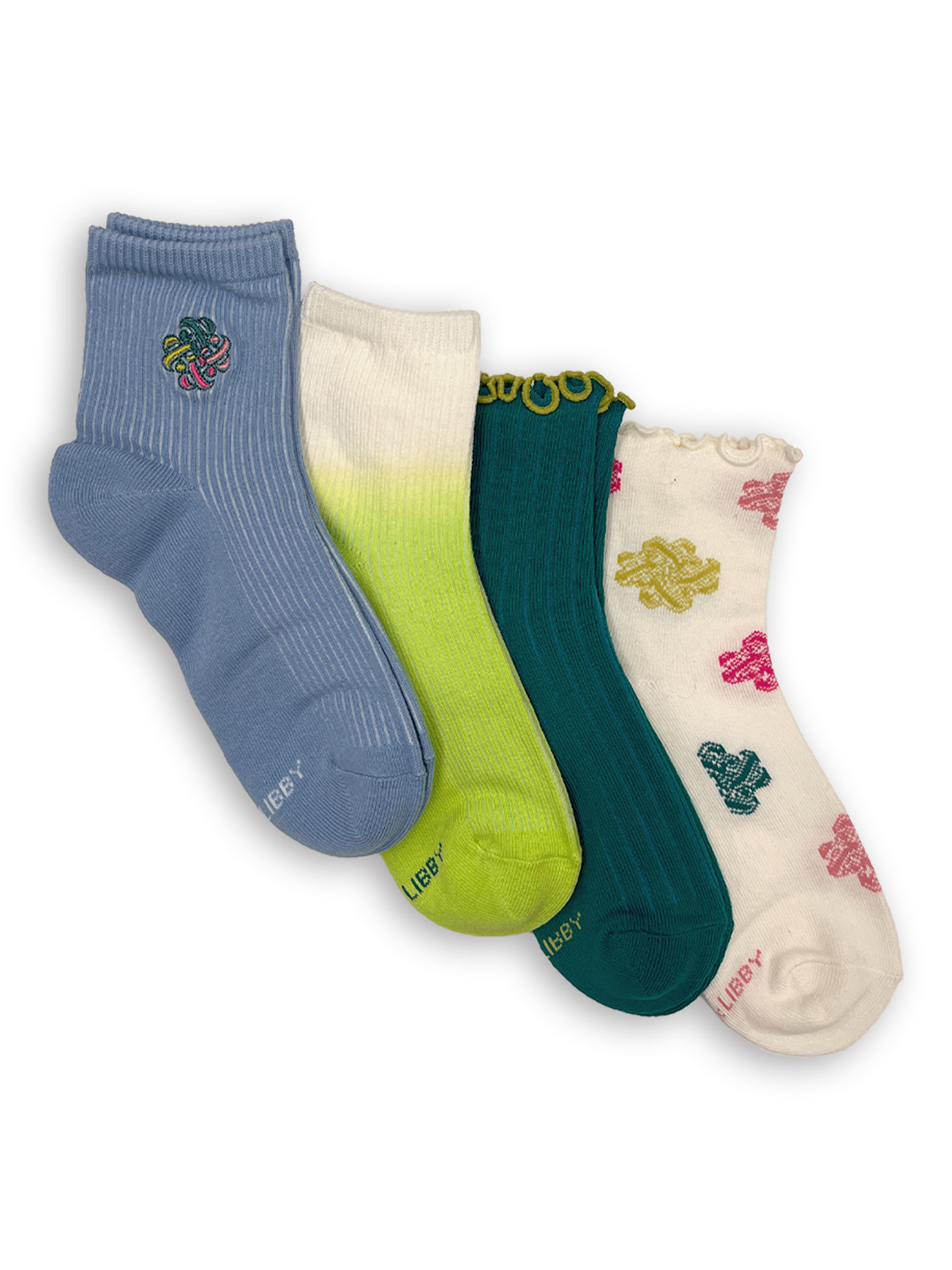 Sam & Libby Women’s Low Crew Socks, 4Pack