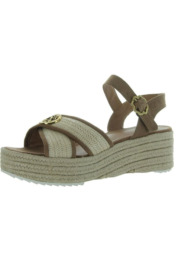 Womens Corrinne Wedges Open Toe Ankle Strap