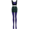 thumbnail image 1 of Sam Manson Costume Women's Crop Tops Tights Split Mini Skirt Full Set, 1 of 7