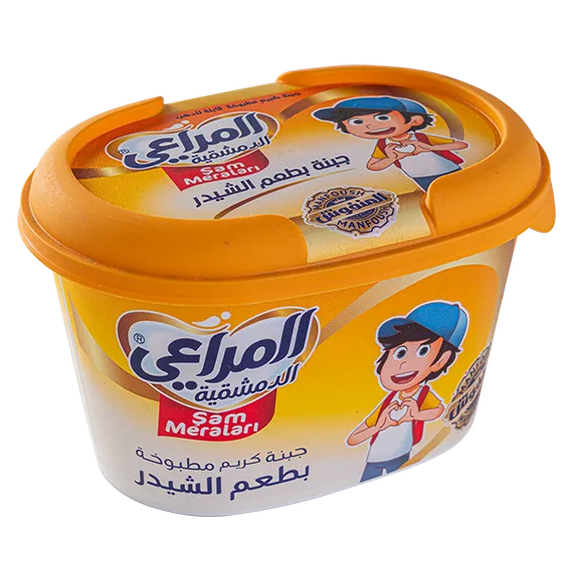 Sam Meraları Cheddar Cheese Spread Tub Creamy Flavor for Snacks - Case of 12