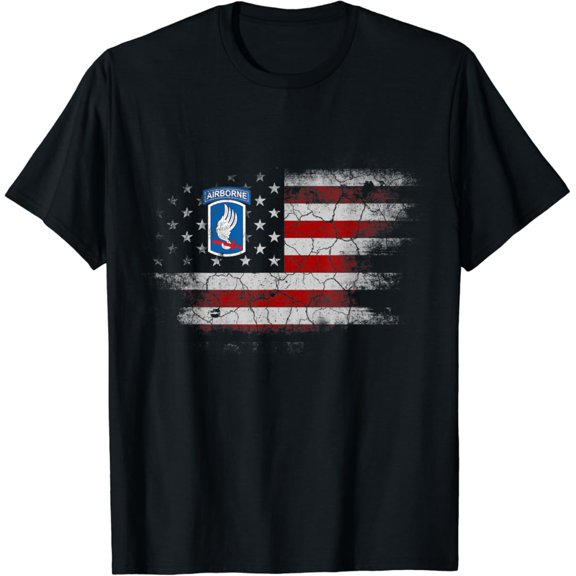 Sam Soft 173Rd Airborne Brigade Us Flag Shirt Airborne Paratrooper T-Shirt