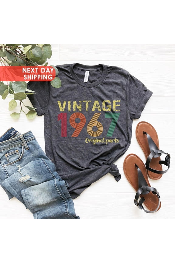 1967 Retro Shirt, Vintage 1967 Original Part Tee, Vintage 1967 Shirt, 58th Birthday Gift For Men, Born In 1967, 58th Birthday Gift For Women