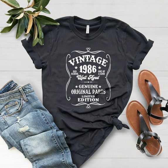 Sam Soft 1986 Well Aged Shirt, 39th Birthday Shirt, Vintage 1986 Shirt, 1986 Limited Edition Shirt, 1986 Original Parts Shirt, 1986 Retro Shirt