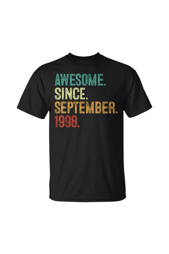 25 Year Old Awesome September 1998 25Th Birthday T Shirt