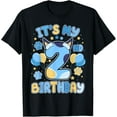 thumbnail image 1 of Sam Soft 2nd Birthday Boy Blue Dog Theme Party two Cool 2 Year Old T-Shirt, 1 of 5