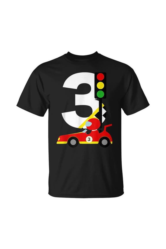 3Rd Birthday Race Car Racer 3 Yrs Old Birthday Boy Toddler Unisex T Shirt