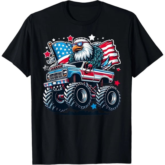 Sam Soft 4th Of July Patriotic American Flag Eagle USA Red White Blue T-Shirt Unisex Cotton Tee, Full Size S-5XL