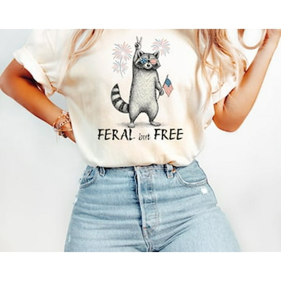Sam Soft 4th of July Feral & Free Shirt, 4th of July Sweatshirt, Patriotic Shirt, Independence Day Gift, USA Shirt