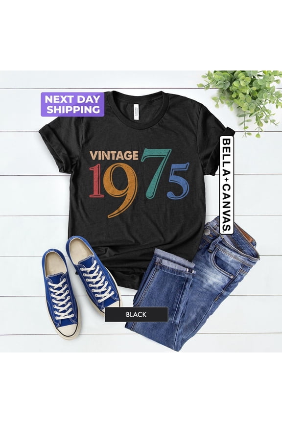 50th Birthday Shirt, Vintage 1975 Shirt, 50th Birthday Gift For Men, 50th Birthday Friend, 50th Birthday Woman, 50th Birthday Gift For Women