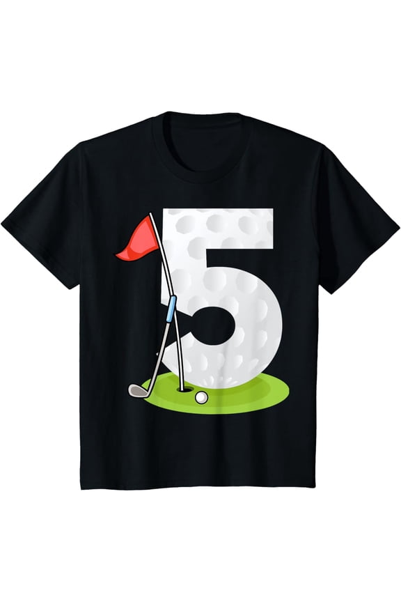 5Th Birthday Golf Golfer 5 Years Old Boys Girls T-Shirt, Gift For Friend, Full Size S-5Xl