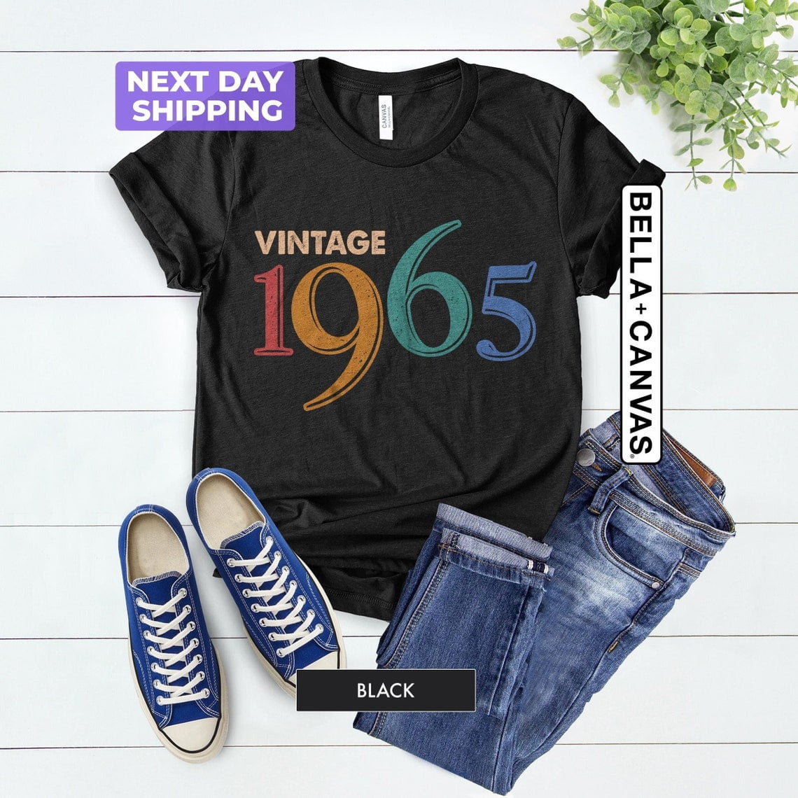60th Birthday Shirt For Men - Vintage 'Raisin' Hell Since 1965' Hell Raiser T-Shirt Gift