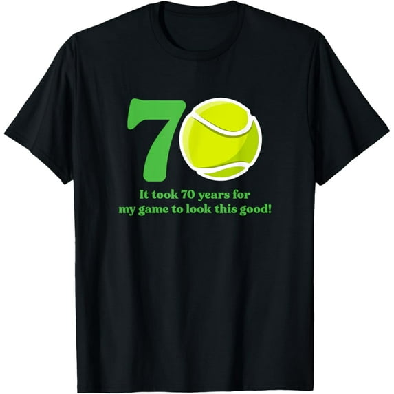 Sam Soft 70 Year Old Tennis Player 70Th Birthday T-Shirt Full Size S-5Xl