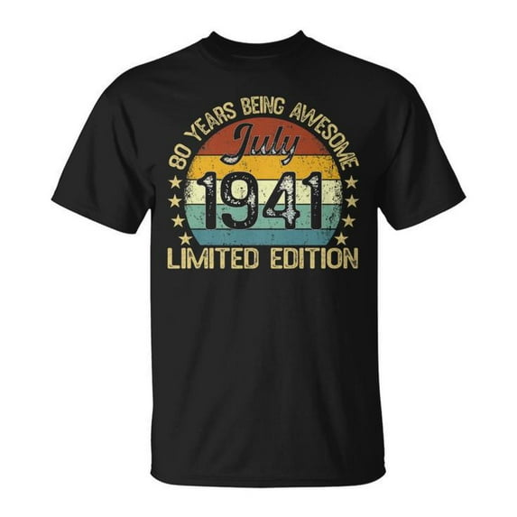 Sam Soft 80 Year Old Vintage July 1941 Limited Edition 80Th Birthday 80Th Birthday Gifts Unisex T Shirt