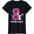 thumbnail image 1 of Sam Soft 8Th Birthday Cheerleader Girl 8 Years Old Cheerleading T-Shirt Full Size S-5Xl, 1 of 5
