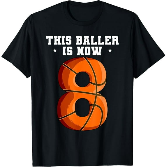 Sam Soft 8th Birthday Basketball T-Shirt