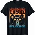 thumbnail image 1 of Sam Soft 9th Birthday Art For Boys Level 9 Unlocked Gamer 9 Year Old T-Shirt All Size S-5XL, 1 of 5