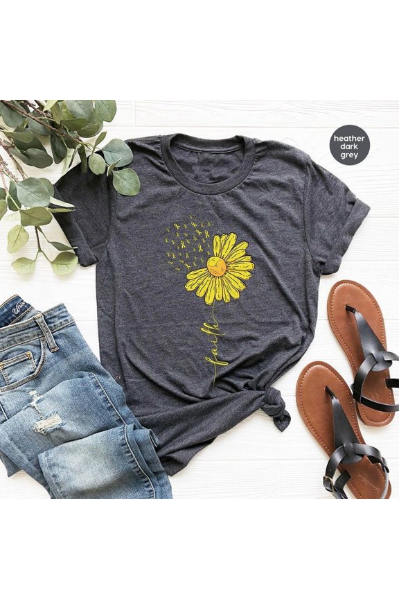 Albinism Faith Tshirt, Sarcoma Bone Cancer Tee, Cancer Survivor Gift, Ribbon ...