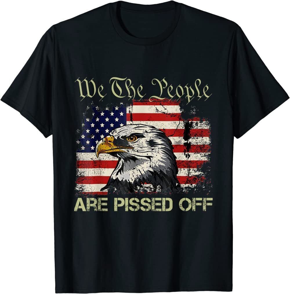 T-shirt Graphique USA – Aigle En Colère, Drapeau Américain, Taille L, Marque Delta, état Très Bon