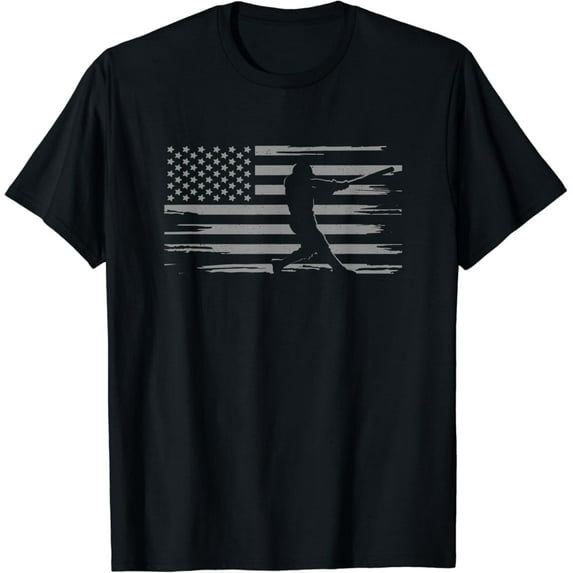 Sam Soft American Flag Baseball Apparel - Baseball T-Shirt Full Size S-5Xl