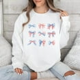 thumbnail image 1 of Sam Soft American Flag Bow Sweatshirt, Red White Blue Graphic Sweatshirt, Usa Flag Bow Shirt, Cute Patriotic Shirt, 1 of 5