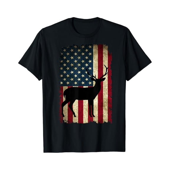 Sam Soft American Flag Deer Hunter Hunting Boyfriend Buckwear Gift T-Shirt, Gift For Friend, Full Size S-5Xl