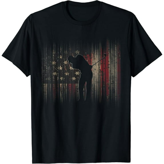 Sam Soft American Flag Golf Apparel - Golf T-Shirt, Gift For Friend, Full Size S-5Xl