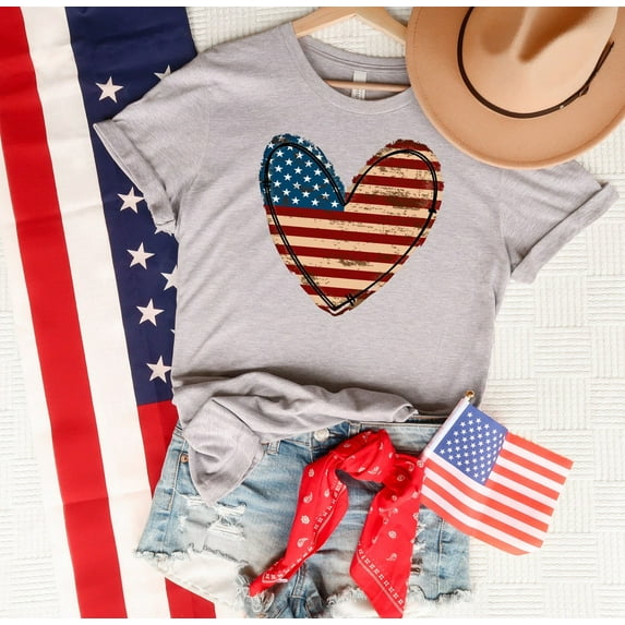 Sam Soft American Heart Flag Shirt, 4th Of July Shirt, Patriotic Shirt, Usa Shirt, Memorial Day Shirt, Fourth Of July Shirt, American Shirt