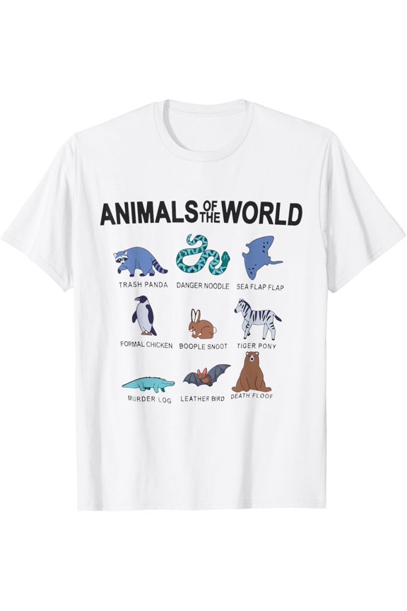 Animal of the world trash panda danger noodle sea flap flap T-Shirt