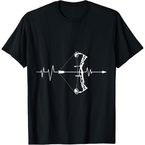 Sam Soft Archer Compound Bow Heartbeat Ecg Archery T-Shirt, Gift For Friend, Full Size S-5Xl